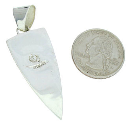 Southwestern Sterling Silver Turquoise Inlay Pendant AX23401